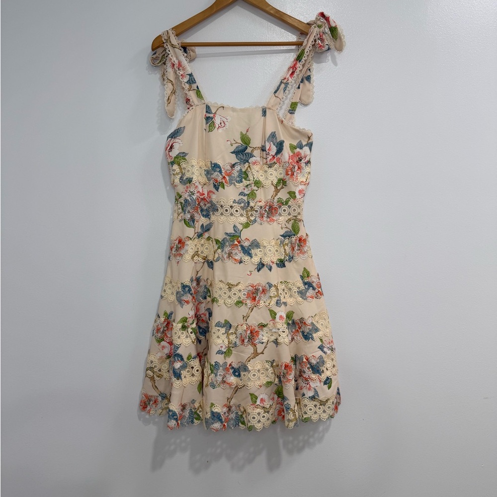 Goodnight Macaroon Cream Floral Midi Dress